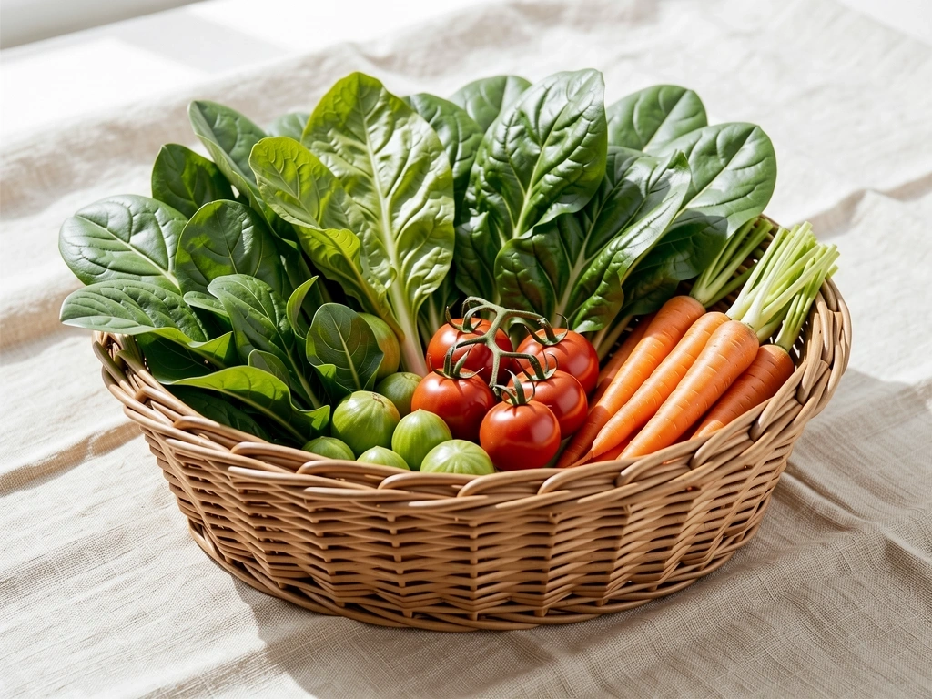 Świeże warzywa w koszyku